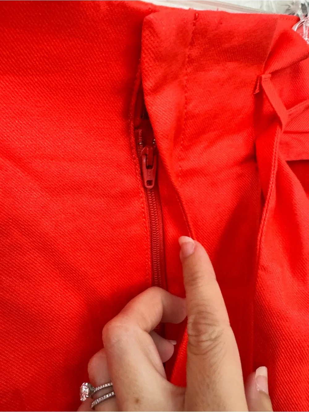 NWOT Banana Republic Coral Orange Linen Blend Paperbag Wide Leg Pants Size 2
